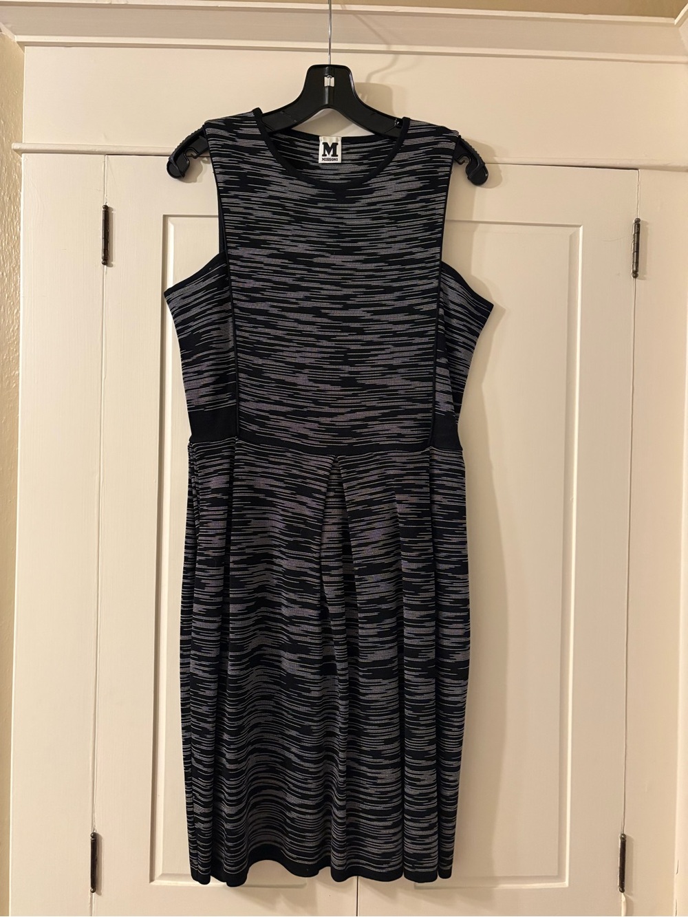 Missoni Sleeveless Dress in Black and Gray Space-Dye